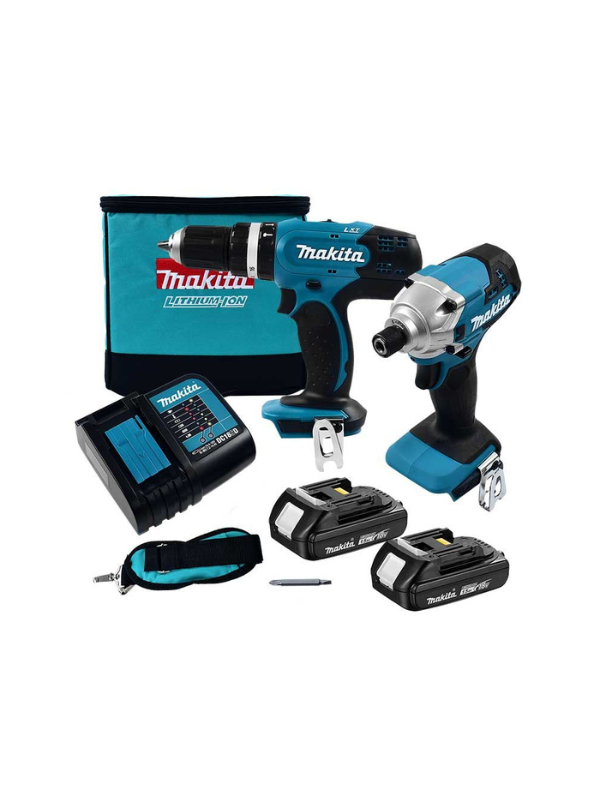 1 Combo Makita DLX2336SYX 18V | Rotomartillo DHP453 + Atornillador de Impacto DTD156