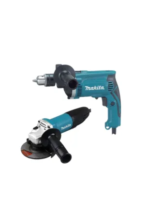 Combo Makita HP1630 y GA4534 - Rotomartillo 16mm y Esmeriladora 4-1/2"