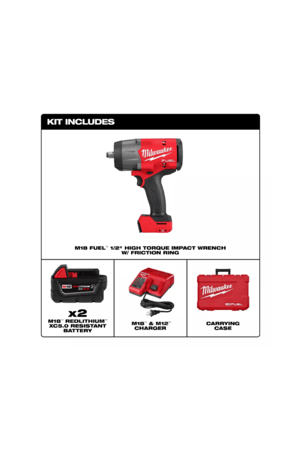 LLAVE DE IMPACTO M18 FUEL 1/2" ALTO TORQUE 2967-22 MILWAUKEE