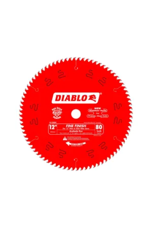 1 Hoja de Sierra Diablo 12" 80T D1280X – Acabado Fino Profesional