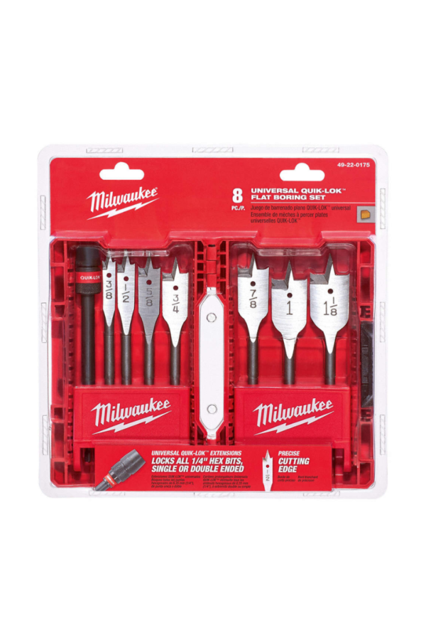 JUEGO DE BROCAS TIPO PALA PARA MADERA MILWAUKEE 49-22-0175