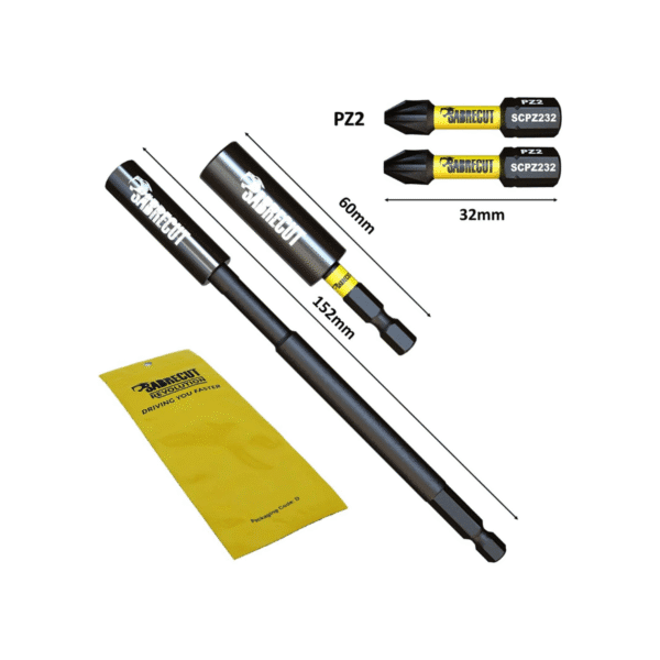 SET 4 PIEZAS SOPORTE MAGNETICO Y BROCAS DE IMPACTO