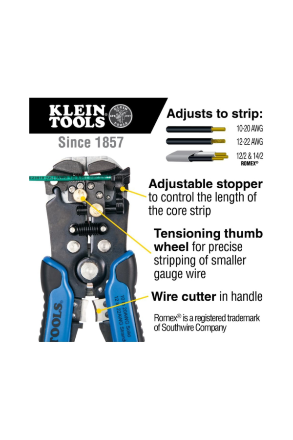 PELACABLES Y CORTADOR DE AJUSTE AUTOMÁTICO 11061 KLEIN TOOLS
