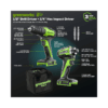 TALADRO + DESATORNILLADOR DE IMPACTO INALÁMBRICO SIN ESCOBILLAS 24 V GREENWORKS