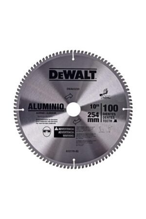DEWALT DISCO DE SIERRA PARA ALUMINIO 10" PULG CON 100 DIENTES (DWA03220)