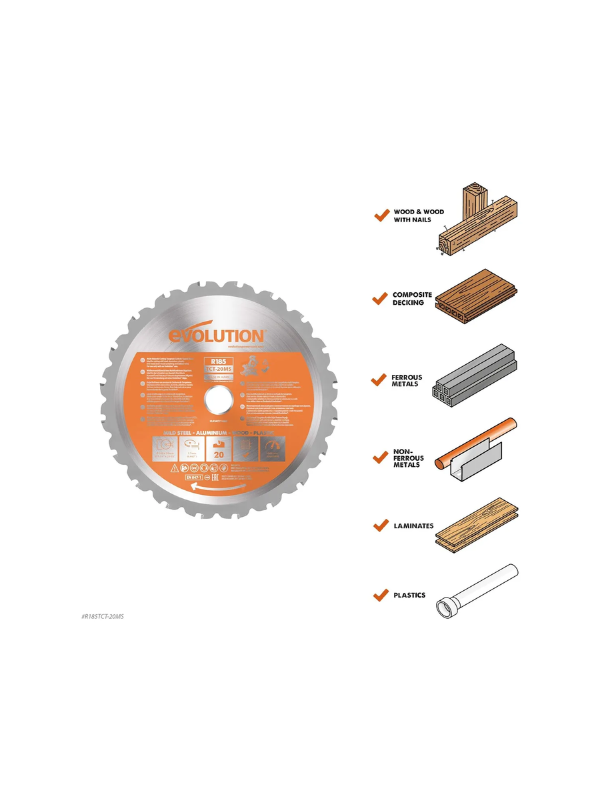 PAGO CONTRA ENTREGA CDMX (1) Hoja de Sierra Circular Multiusos RAGE 185mm 20T