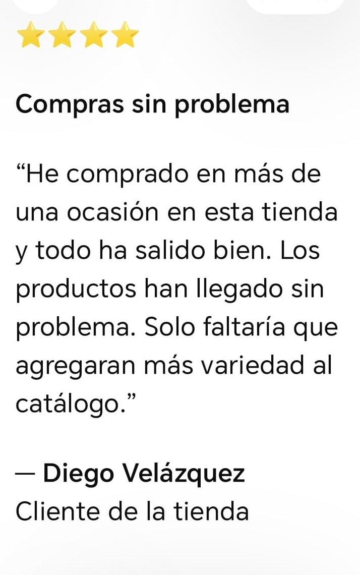 Imagen reseña cliente